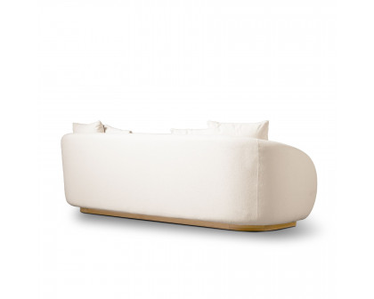 Harbour Como 3 Seat Sofa - Sealed Teak Natural, Panama Blanco