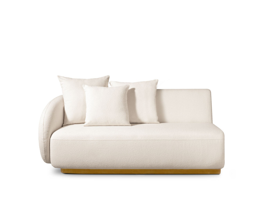 Harbour Como 2 Seat 1 Arm Left - Sealed Teak Natural, Riviera Ivory