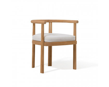 Harbour Cove Teak Dining Chair - Teak Natural, Panama Cloud