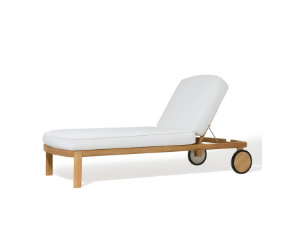 Harbour Cove Teak Sun Lounge - Teak Natural, Lisos Piedra