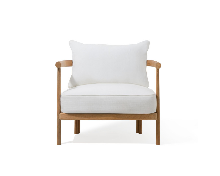 Harbour Cove Teak Lounge Chair - Teak Natural, Panama Blanco