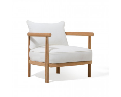 Harbour Cove Teak Lounge Chair - Teak Natural, Panama Cloud