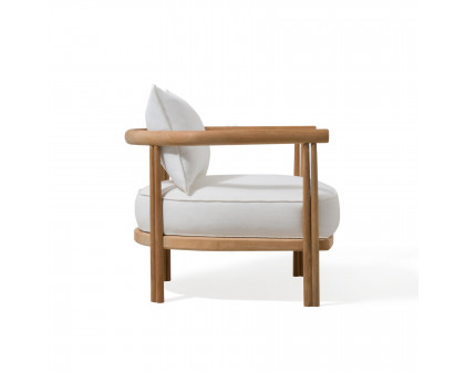 Harbour Cove Teak Lounge Chair - Teak Natural, Panama Cloud