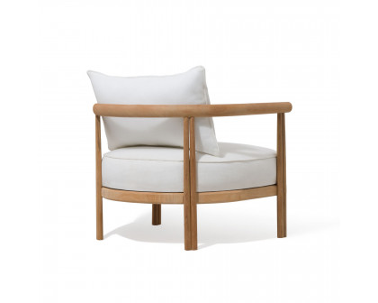 Harbour Cove Teak Lounge Chair - Teak Natural, Panama Cloud