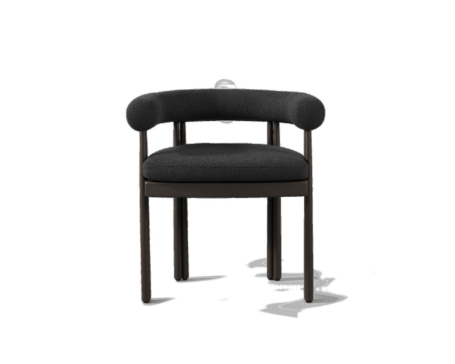 Harbour Cove Luxe Dining Chair - Aluminum Asteroid, Lisos Grafito