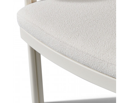 Harbour Cove Luxe Dining Chair - Aluminum Asteroid, Panama Blanco