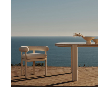 Harbour Cove Luxe Dining Chair - Aluminum Asteroid, Panama Marble