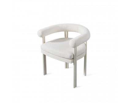 Harbour Cove Luxe Dining Chair - Aluminum Asteroid, Panama Marble