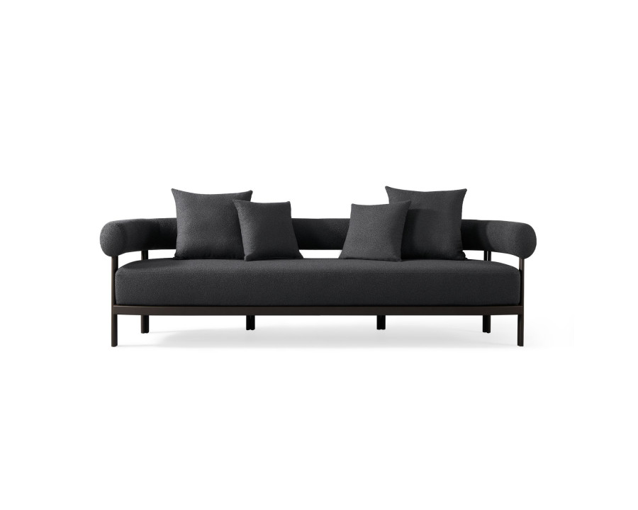 Harbour Cove Luxe 3 Seat Sofa - Aluminum Asteroid, Lisos Grafito