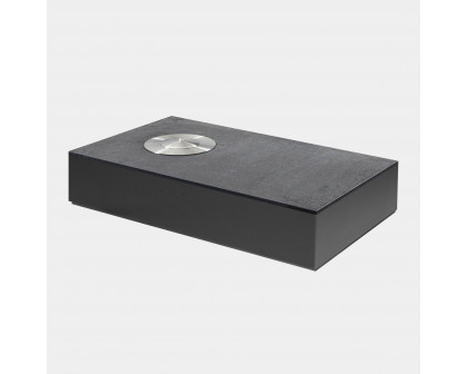 Harbour Fire Burner Coffee Table - Aluminum Asteroid, Granite Black