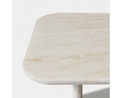 Harbour Ford Dining Table 108" - Travertine Silver