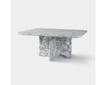 Harbour Ford Square Dining Table 67" - Marble Arabescato