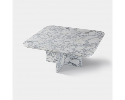 Harbour Ford Square Dining Table 67" - Marble Arabescato