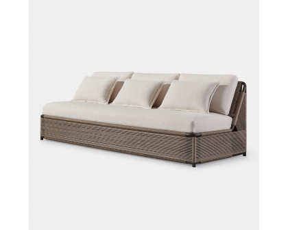 Harbour Formentera 3 Seat Armless Sofa - Aluminum Bronze, Copacabana Midnight, Twisted Rope Dune