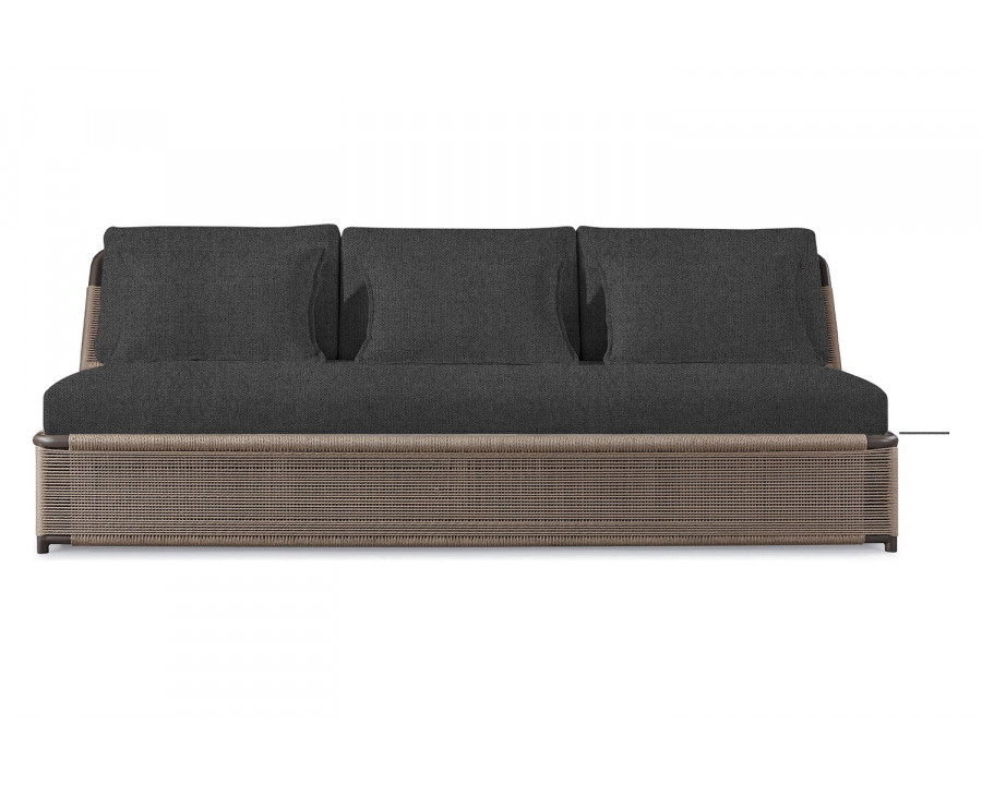 Harbour Formentera 3 Seat Armless Sofa - Aluminum Bronze, Siesta Slate