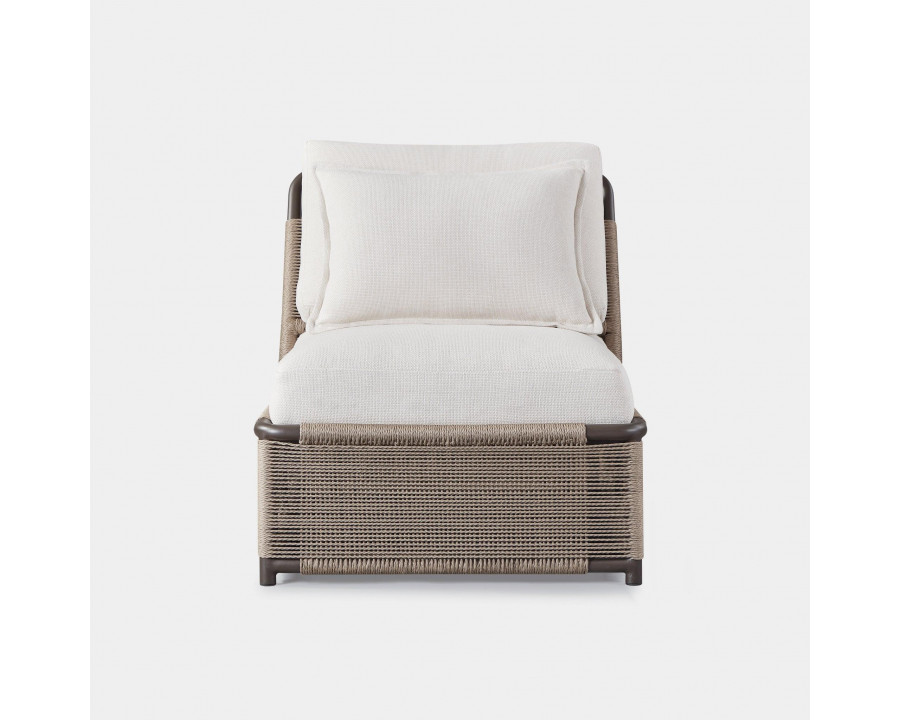 Harbour Formentera Easy Chair - Aluminum Bronze, Riviera Ivory, Twisted Rope Dune