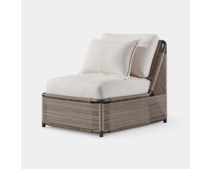 Harbour Formentera Easy Chair - Aluminum Bronze, Riviera Ivory, Twisted Rope Dune