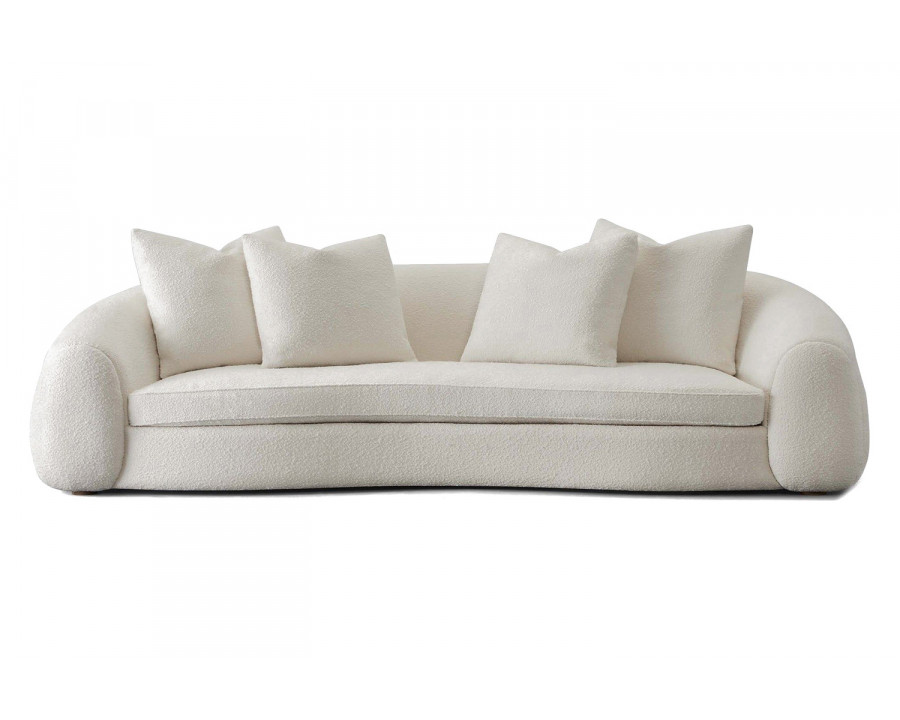 Harbour Gabriel 3 Seat Sofa - Oak Natural, Boucle Ivory