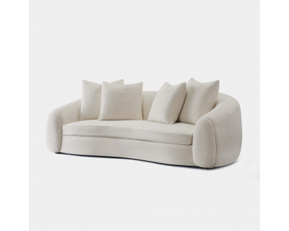 Harbour Gabriel 2 Seat Sofa - Oak Natural, Boucle Ivory