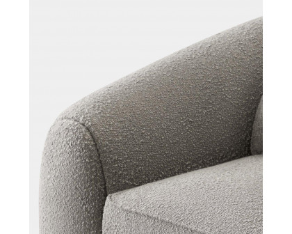 Harbour Gabriel Lounge Chair - Oak Brown, Boucle Charcoal