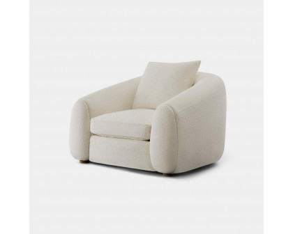 Harbour Gabriel Lounge Chair - Oak Natural, Harbour Belgian Linen Mushroom