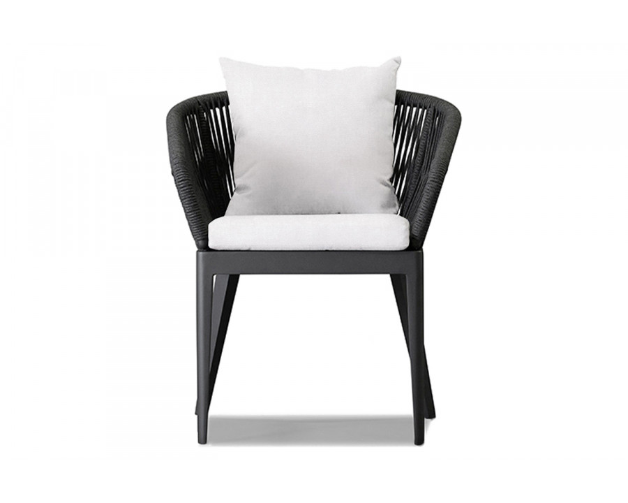 Harbour Hamilton Dining Chair - Aluminum Asteroid, Panama Blanco