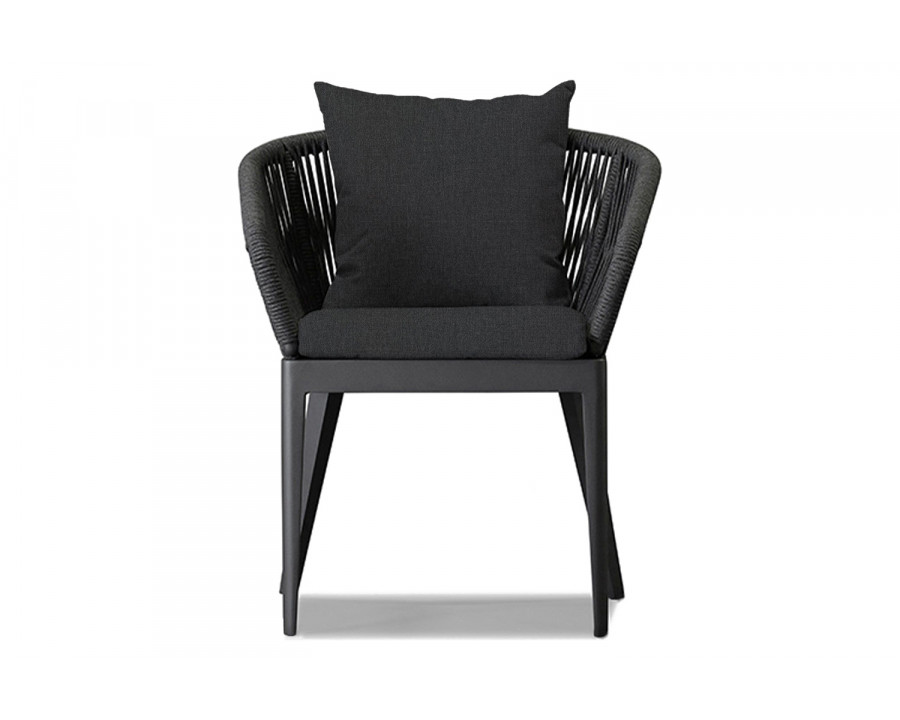 Harbour Hamilton Dining Chair - Aluminum Asteroid, Panama Grafito