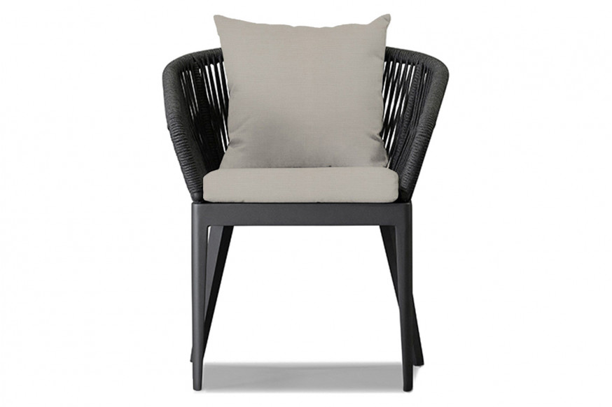 Harbour™ Hamilton Dining Chair - Aluminum Asteroid, Panama Marble