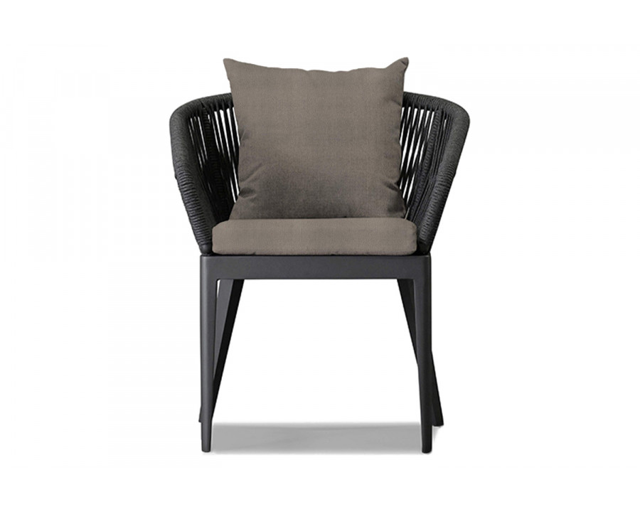 Harbour Hamilton Dining Chair - Aluminum Asteroid, Riviera Stone