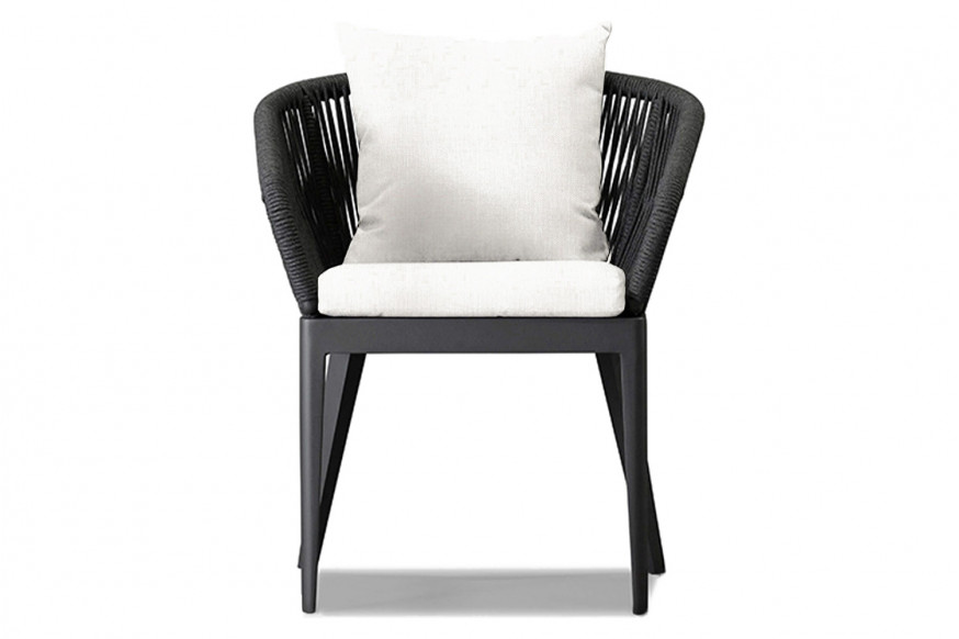 Harbour™ Hamilton Dining Chair - Aluminum Asteroid, Siesta Ivory