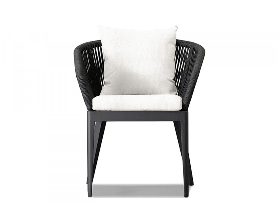 Harbour Hamilton Dining Chair - Aluminum Asteroid, Siesta Ivory