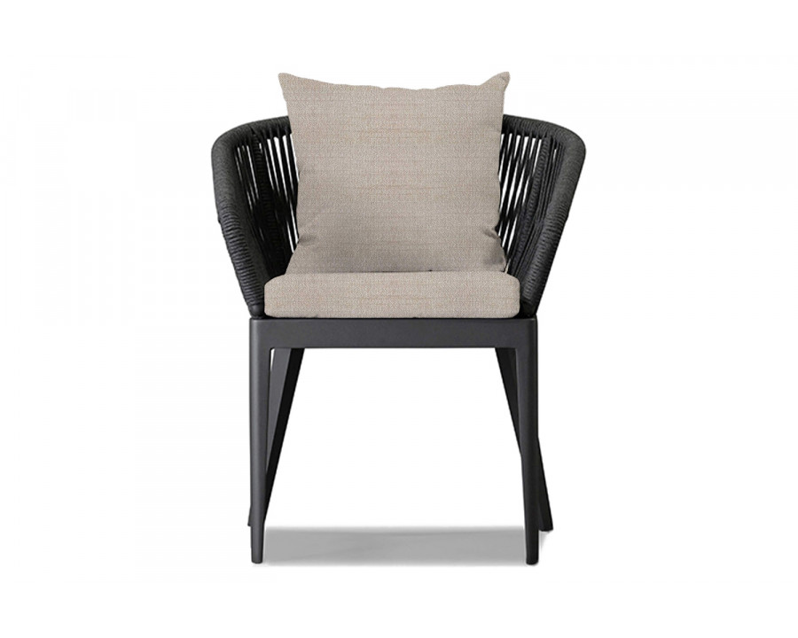 Harbour Hamilton Dining Chair - Aluminum Asteroid, Siesta Taupe