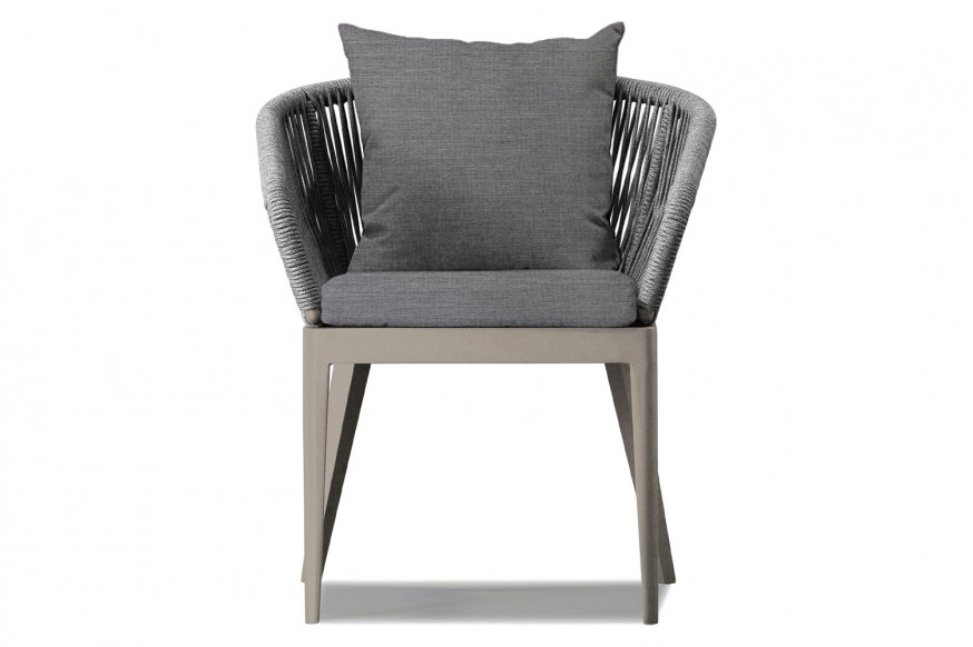 Harbour™ Hamilton Dining Chair - Aluminum Taupe, Lisos Piedra