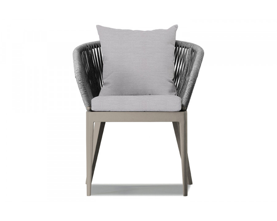 Harbour Hamilton Dining Chair - Aluminum Taupe, Panama Cloud