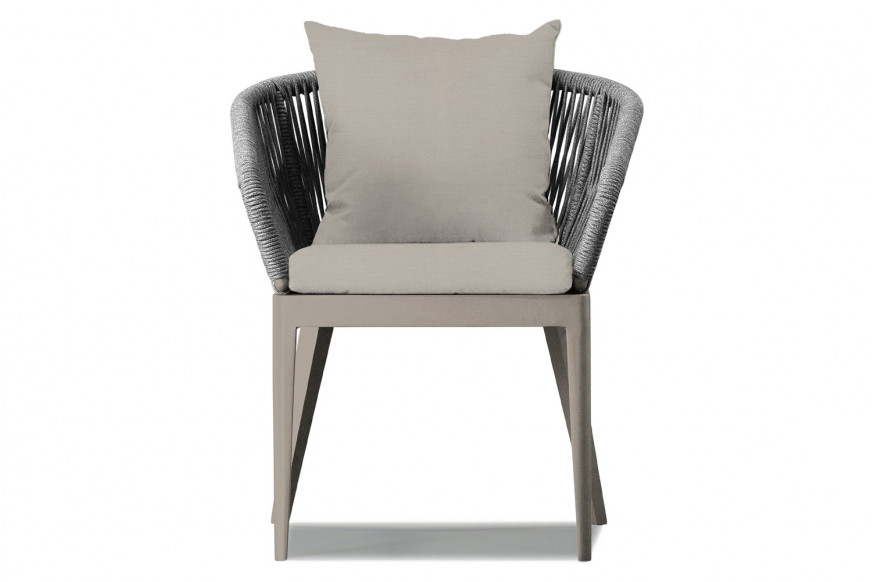 Harbour™ Hamilton Dining Chair - Aluminum Taupe, Panama Marble