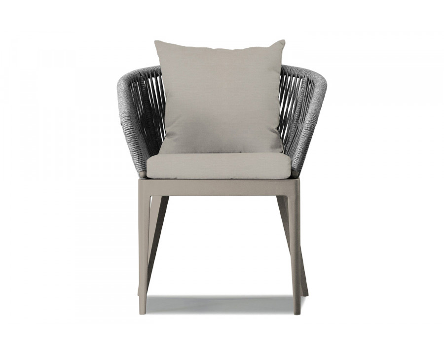 Harbour Hamilton Dining Chair - Aluminum Taupe, Panama Marble