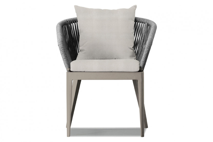 Harbour™ Hamilton Dining Chair - Aluminum Taupe, Riviera Ivory