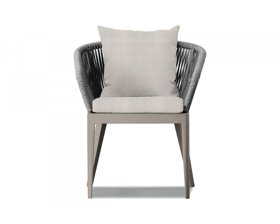 Harbour Hamilton Dining Chair - Aluminum Taupe, Riviera Ivory