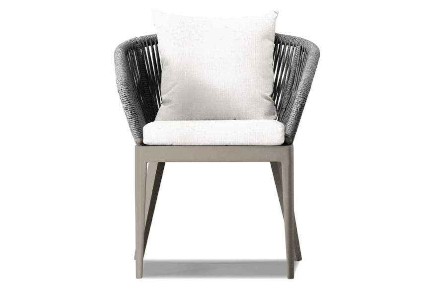 Harbour™ Hamilton Dining Chair - Aluminum Taupe, Siesta Ivory