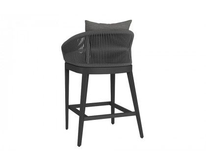 Harbour Hamilton Counter Stool - Aluminum Asteroid, Lisos Grafito