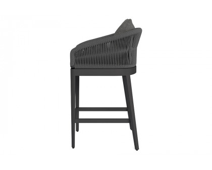 Harbour Hamilton Counter Stool - Aluminum Asteroid, Lisos Grafito