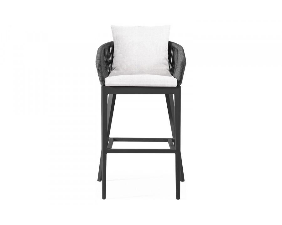 Harbour Hamilton Counter Stool - Aluminum Asteroid, Panama Blanco