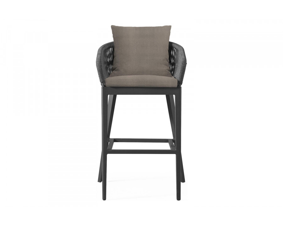 Harbour Hamilton Counter Stool - Aluminum Asteroid, Riviera Stone