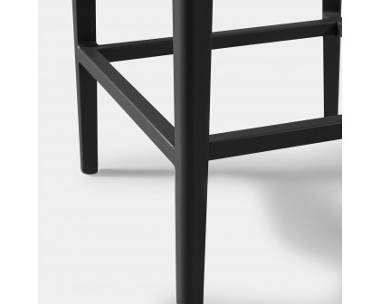 Harbour Hamilton Counter Stool - Aluminum Asteroid, Siesta Indigo, Rope Dark Gray