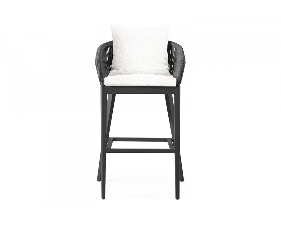 Harbour Hamilton Counter Stool - Aluminum Asteroid, Siesta Ivory