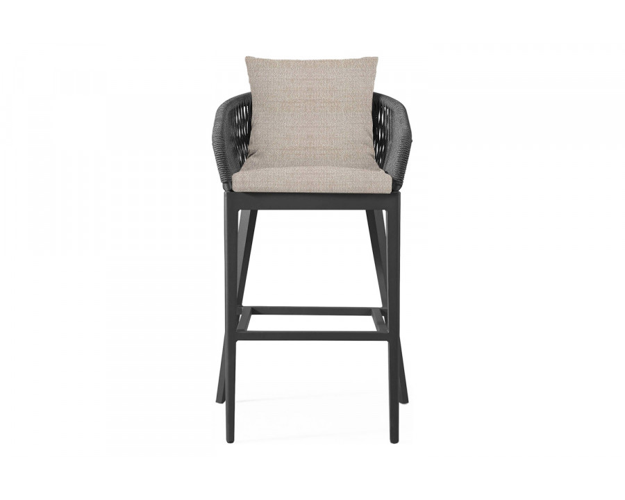 Harbour Hamilton Counter Stool - Aluminum Asteroid, Siesta Taupe