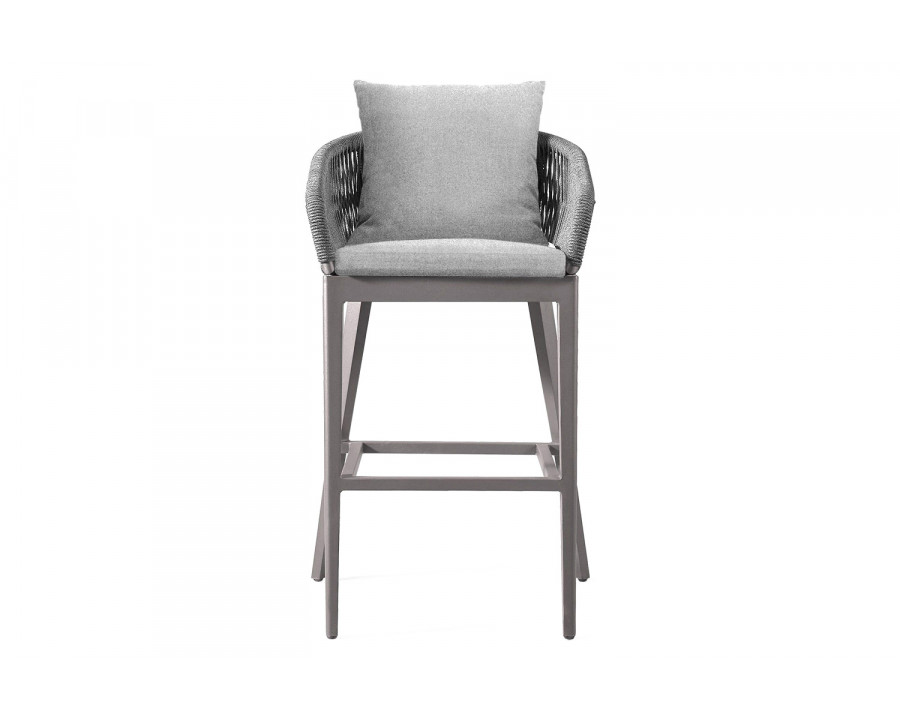 Harbour Hamilton Counter Stool - Aluminum Taupe, Cast Silver