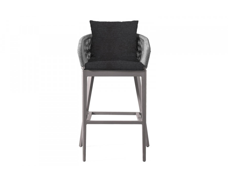 Harbour Hamilton Counter Stool - Aluminum Taupe, Copacabana Midnight