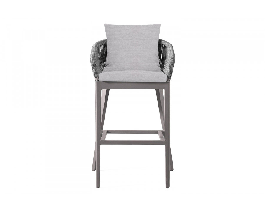 Harbour Hamilton Counter Stool - Aluminum Taupe, Panama Cloud