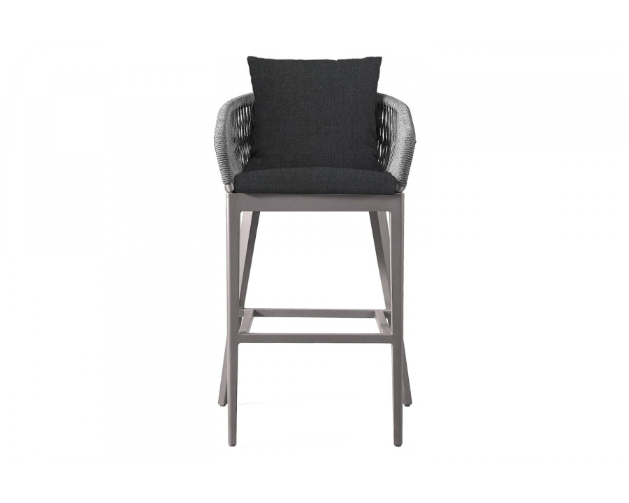 Harbour Hamilton Counter Stool - Aluminum Taupe, Panama Grafito